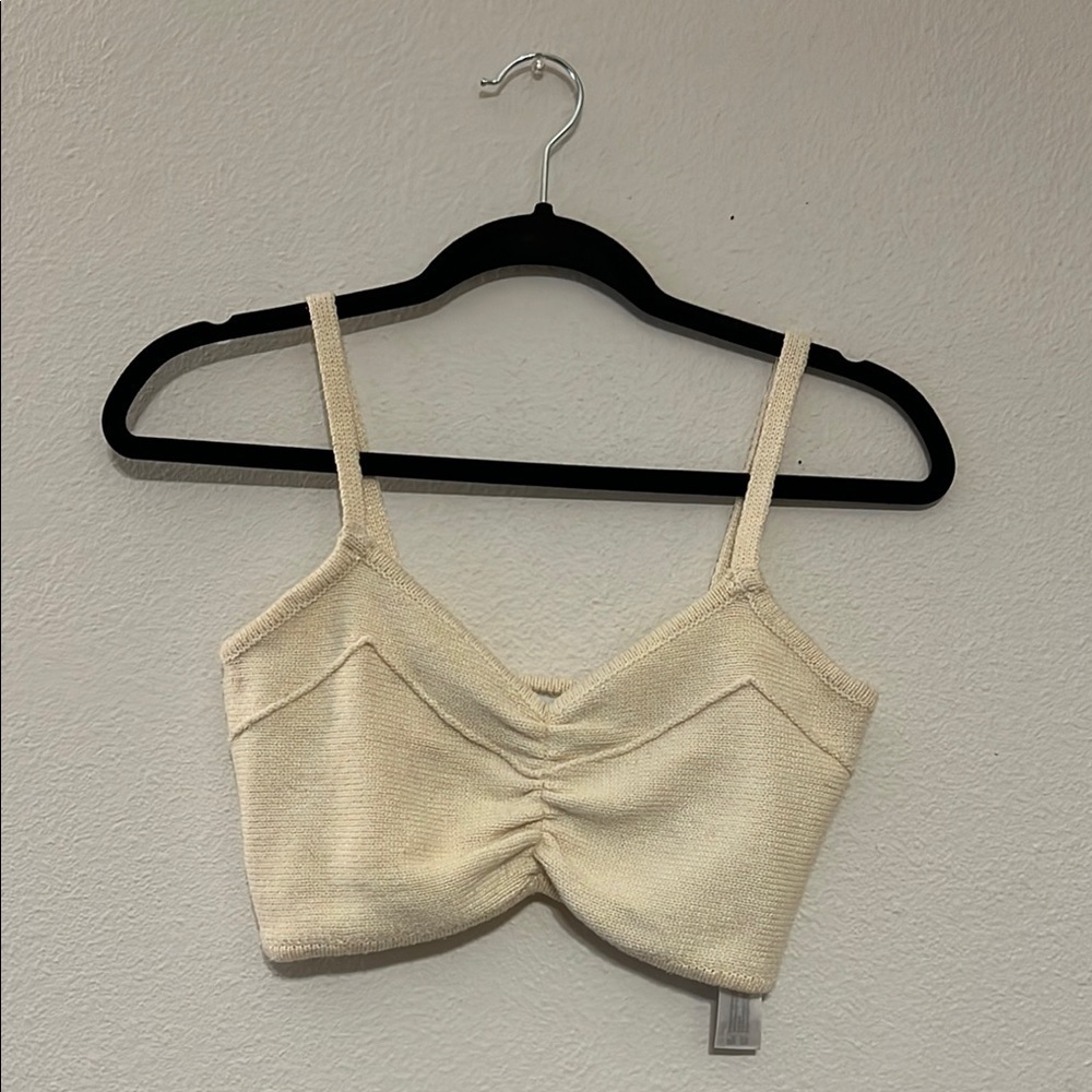 Zara Cream Knit set with Ruched Detail